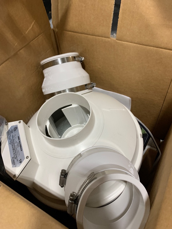 Photo 1 of Festa AMG Maverick Radon Fan – 3“ Installation Kit - Quiet and Energy Efficient Radon Mitigation Inline Fans – High Performance 4” Duct Fan