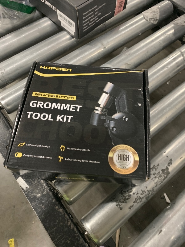 Photo 1 of HAPDEN Grommet Tool Kit, 3/8 inch Handheld Eyelet Kit Manual Grommet Press Machine with 500 pcs 10 mm Grommets