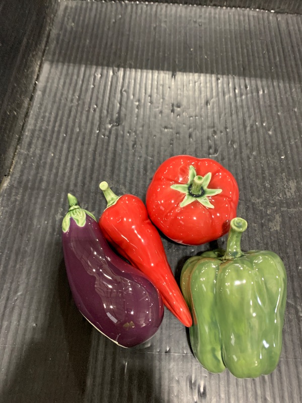 Photo 1 of Melrose Vegetable Set of 4, Ceramic, 3.25" H, 3.5-inch Height, 6-inch Length, 6.25-inch Length