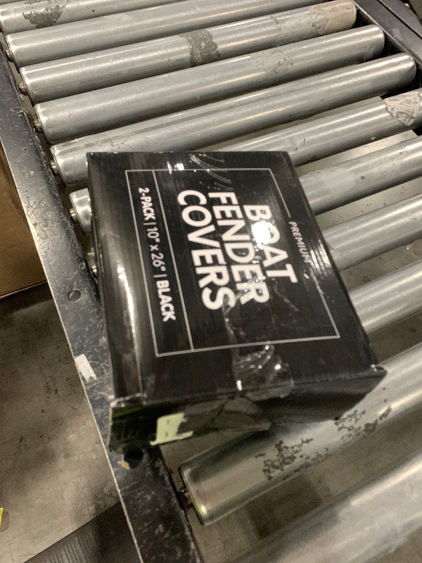 Photo 1 of Byllstore Boat Fender Covers | Several Size Options Available | Black & Navy Blue | 1, 2 & 4-Pack | Polyester (2-Pack, Black, 10? x 26?)