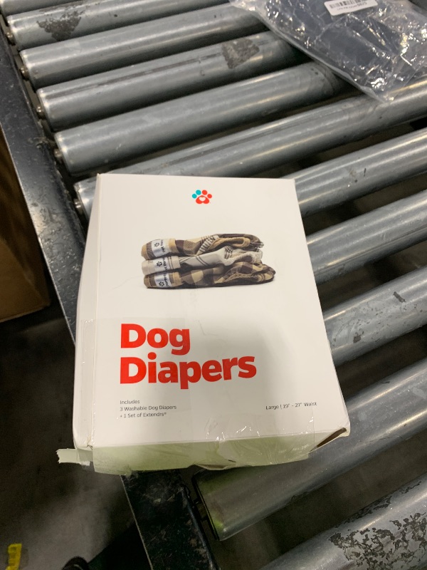 Photo 1 of Pet Parents® Washable Dog Diapers (3pack) + Extendrs® of Durable Doggie Diapers, Premium Dog Diapers Female & Male (Large, Oxford)