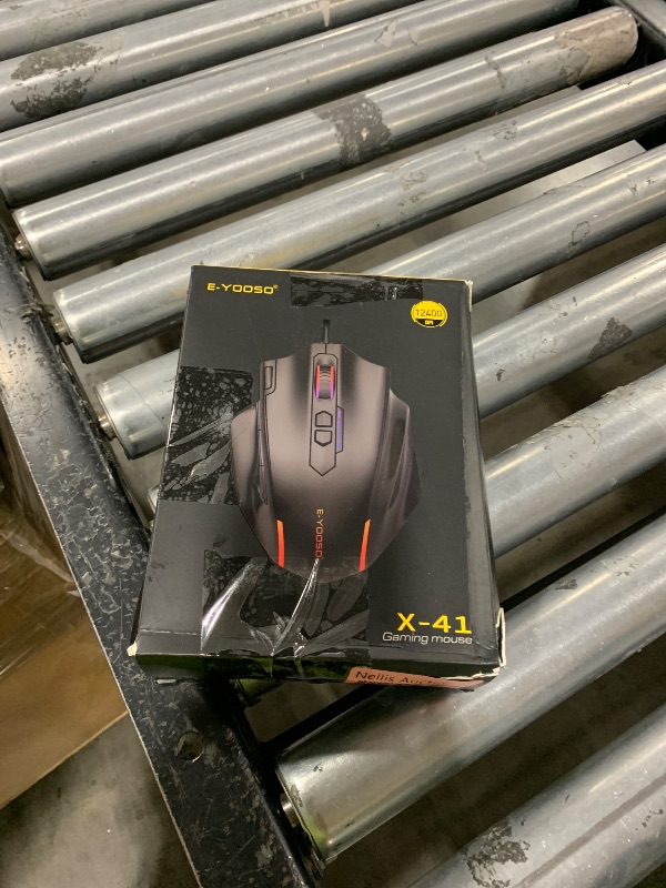 Photo 1 of E-YOOSO Wired Large Gaming Mouse, Big Gamer Mouse with Rapid Fire Button, 5 Side Buttons, 12400 DPI, 5 Backlit Modes, 11 Programmable Macro Shortcuts, Adjustable Weights, Comfort Grip for Windows