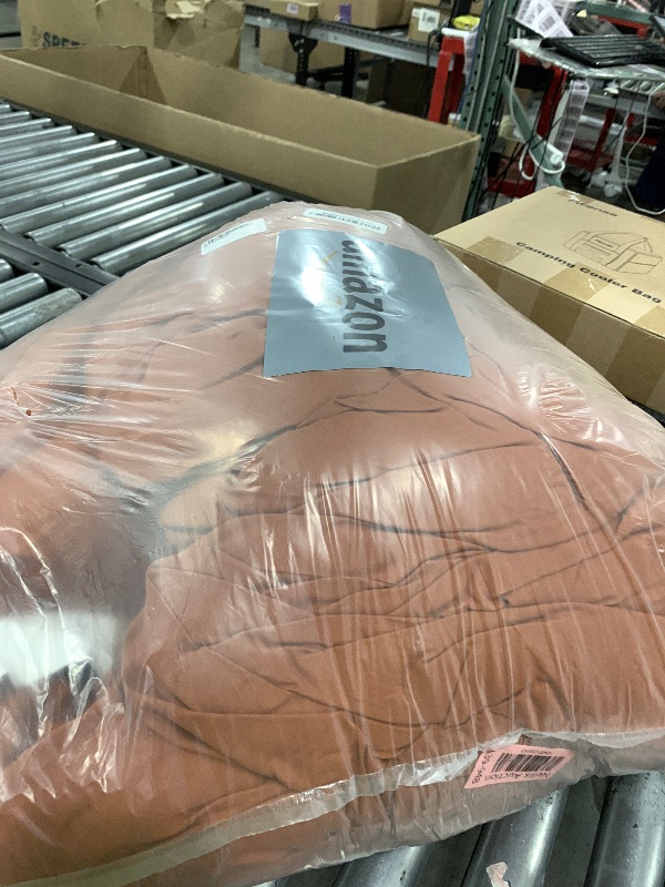 Photo 1 of Litanika Comforter King Size Bed Set Burnt Orange, 3 Pieces Terracotta Boho Lightweight Fluffy Solid Bedding Comforter Set, Rust All Season (104x90In Comforter & 2 Pillowcases)