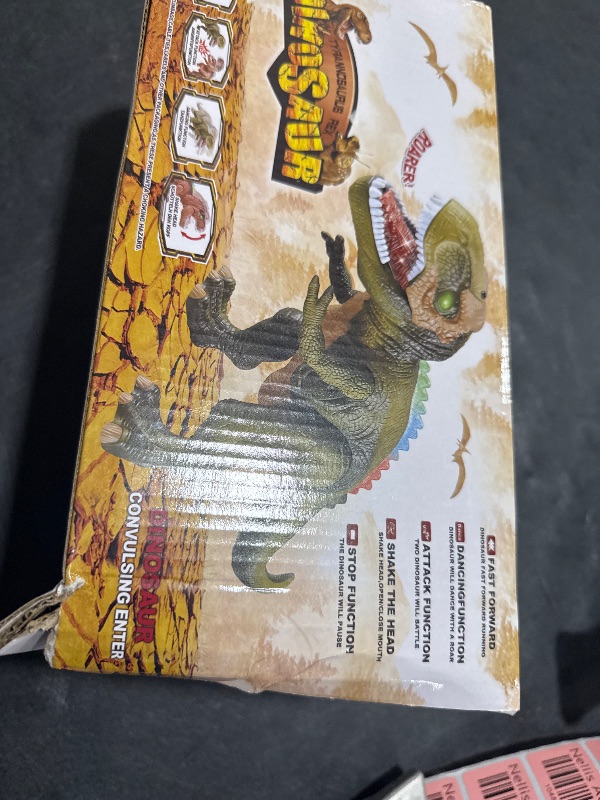 Photo 1 of JOYIN Robot Dinosaur Toy for Kids Boys 3+ Big T rex with Light and Realistic Roaring Sound, Remote Control Walking & Dancing Dinosaur, Electronic Steam Toy, Birthday Gift for Kids Boys Girls