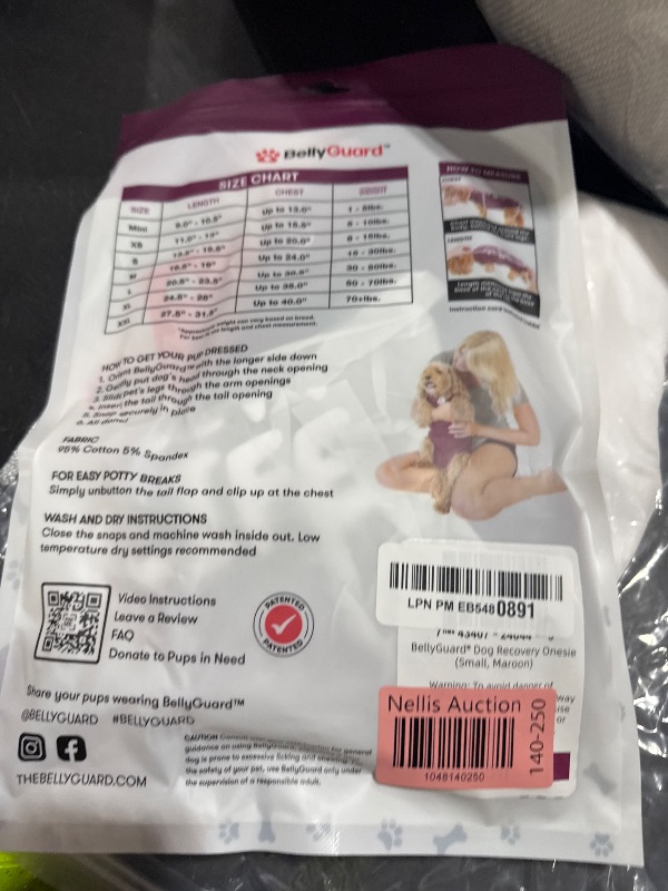 Photo 1 of BellyGuard Recovery Suit for Dogs, Comfy Dog Surgery Suit, Female Spay and Male Neuter Onesie for Post-Op Care