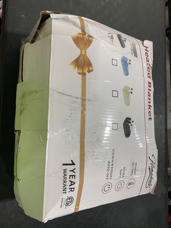 Photo 1 of Homemate Electric Heated Blanket Queen - 84"x90" Heating Blanket Queen Size Dual Control 1/2/4/6/8 Hours Auto-Off 10 Heat Level Over-Heat Protection Flannel Sherpa ETL Certification
