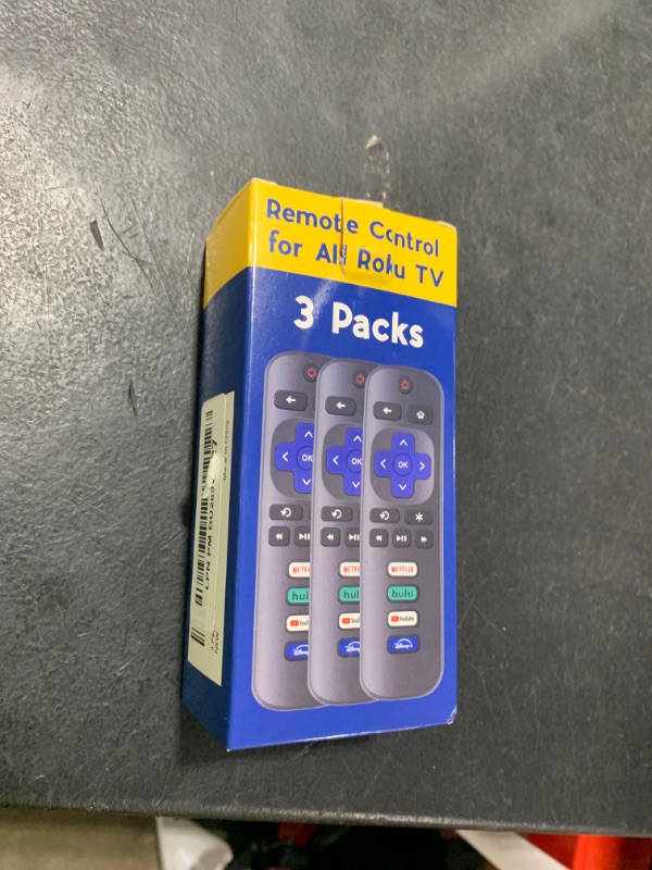 Photo 1 of 3 Pack Replacement Remote Control Only for Roku TV, Compatible for TCL Roku/Hisense Roku/Sharp/Philips/Onn Roku (Not for Roku Stick and Box)