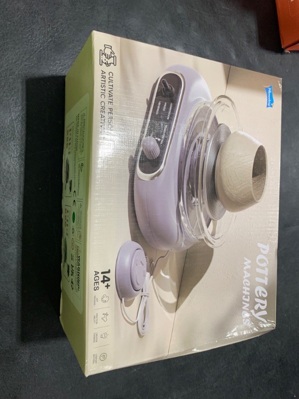 Photo 1 of Mini Pottery Wheel Machine Kit, 4.7inch Electric Clay Wheel with Foot Pedal, Adjustable Speed & Forward/Reverse Rotation Ceramic Wheel, Tiny Clay Spinner for Adults, Kids and Beginners