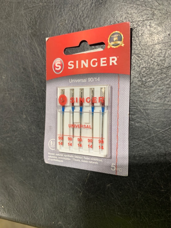 Photo 1 of SINGER 04736 Sewing Machine Needles, 5-Pack, 90/14