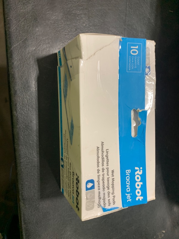Photo 1 of iRobot Braava Authentic Replacement Parts - Braava Jet 200 Series Wet Mopping Pads for Hardwood,Floors,Tile,Stone 10 Count (Pack of 1),Blue,White