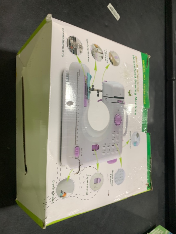 Photo 1 of Portable Sewing Machine for Beginners, Mini Electric Sewing Machine 12 Built-in Stitch Patterns, Light, 2 Speed with Foot Pedal & Sewing Kit, Household máquinas de coser for Kids Ages 8-12