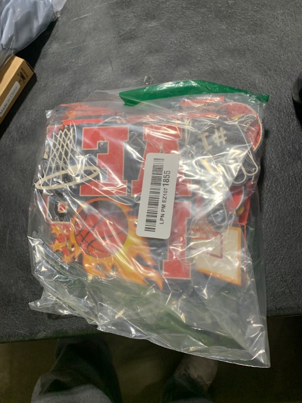 Photo 1 of Quzzil 6 Pieces Basketball Wooden Table Decorations Basketball Birthday Party Wooden Centerpieces Basketball Party Decorations Wooden Ornaments Centerpieces for Birthday Baby Shower Party