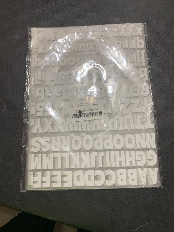 Photo 1 of 1 inch Iron on Letters and Numbers for Clothing, 5 Sheets 755 Pieces Uppercase and Lowercase A-Z, 0-9 - PU Vinyl Heat Transfer Alphabet Stickers for Fabric T-Shirt Designs DIY Crafts