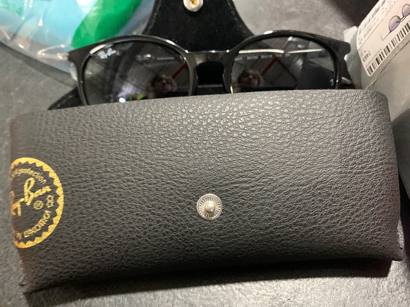 Photo 1 of Ray-Ban RB2204F Round Sunglasses, Black/Clear Gradient Grey, 54 mm