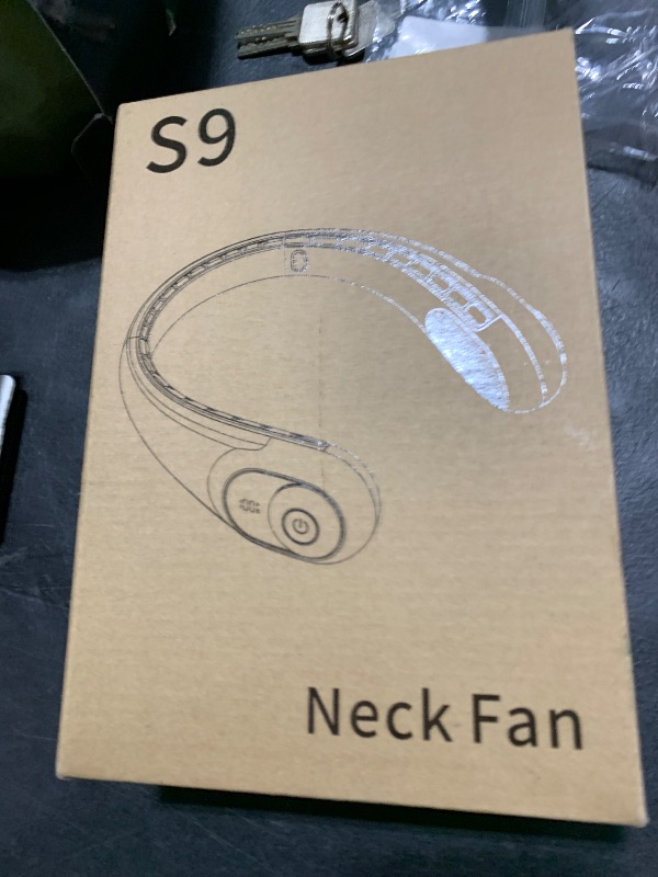 Photo 1 of Neck Fan, Personal Fan with LED Display, USB-C Rechargeable, 4000mAh-Battery, 3-Speed Adjustment & Whisper-Quiet Operation, Perfect for Home, Travel, Sports