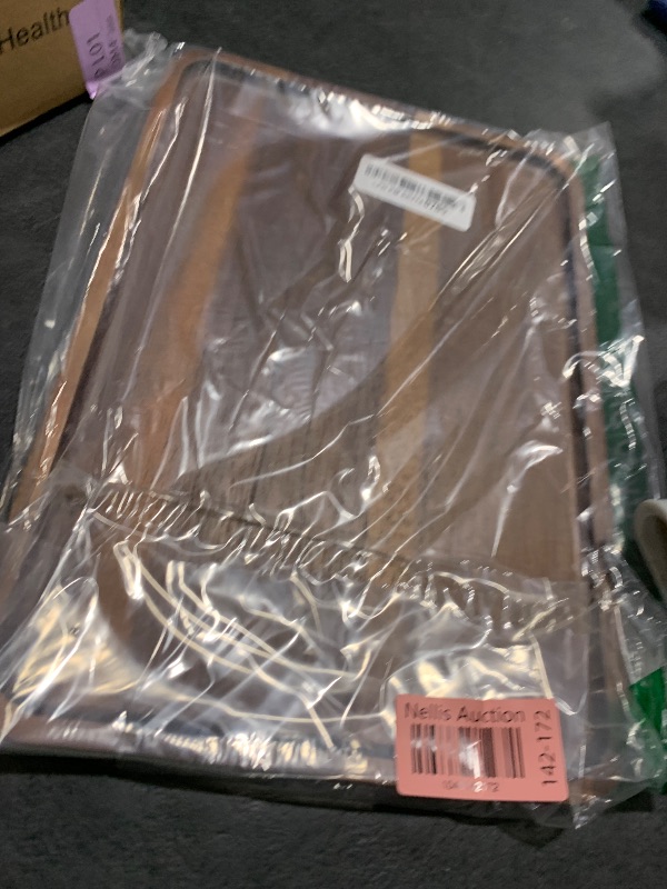 Photo 1 of 1 pcs 13"x 9" Solid Acacia Wood Serving Trays Rectangular Wooden Serving Platters Natural Wooden Boards for Bar Coffee Party