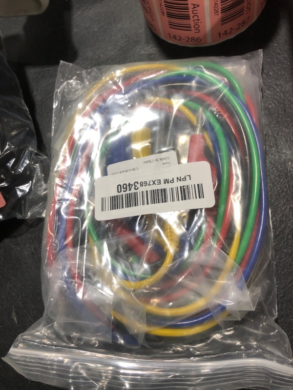Photo 1 of Sumnacon Multimeter Banana Plug to Crocodile Alligator Clip Test Probe, 5PC 4mm Stackable Colorful Silicone Banana Plug to Alligator Clip Test Probe Lead Wire Cable 6.6Ft/2M