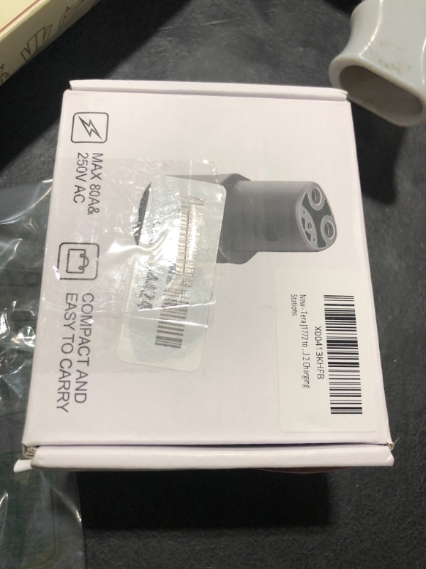 Photo 1 of Tera J1772 to Tesla Charging Adapter: FCC Certified J1772 Charging Adapter with Lock for Tesla 3 Y S X Max 80A 250V AC Plug & Play Widely Compatible with Level 1 and Level 2 Charging Stations