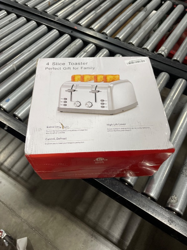 Photo 1 of Toaster 4 Slice Retro Stainless Steel,Best Prime 4 Slice Toaster Wide Solt with 7 Shade Settings, Perfect for Waffles, Bagels and More Lainsten T-527