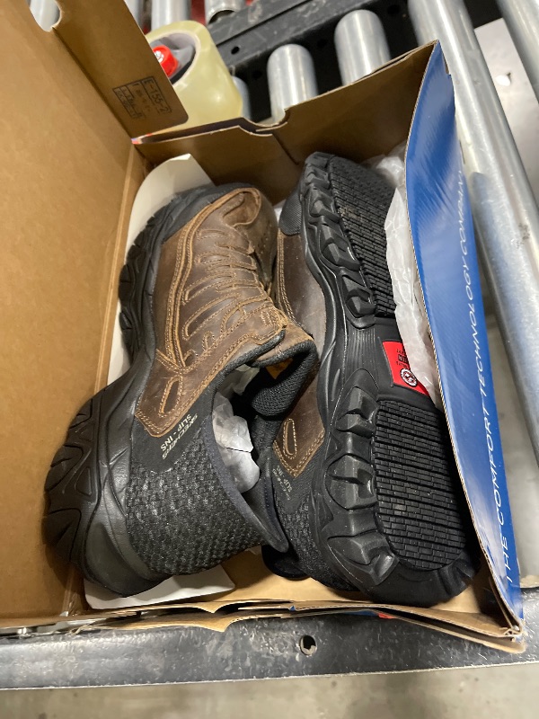 Photo 1 of Skechers Men's Holdredge Ryker Hands Free Slip-Ins Construction Shoe, Brown, 9 Wide