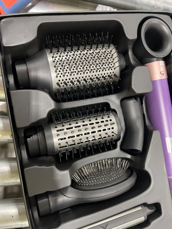 Photo 1 of Vincofy 7-in-1 Hair Dryer Brush and Hair Styler Set – Fast Drying, Curling, Straightening & Volumizing – Hot Air Styling Tool with No Heat Damage – for All Hair Types – Lavender