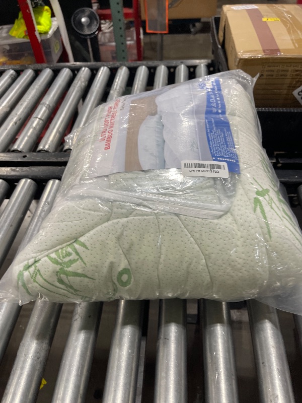 Photo 1 of Ultra Soft Full Size Mattress Topper - Viscose Made from Bamboo Pillow Top Mattress Pad for Back Pain Relief - Naturally Cooling for Hot Sleepers, Green