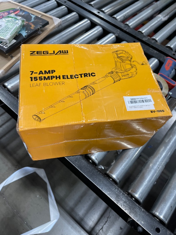 Photo 1 of ZEGJAW Electric Leaf Blower Corded, 7-AMP Leaf Blowers, 155MPH/350CFM Small Handheld Lawn Blower Lightweight & Portable for Lawn Care