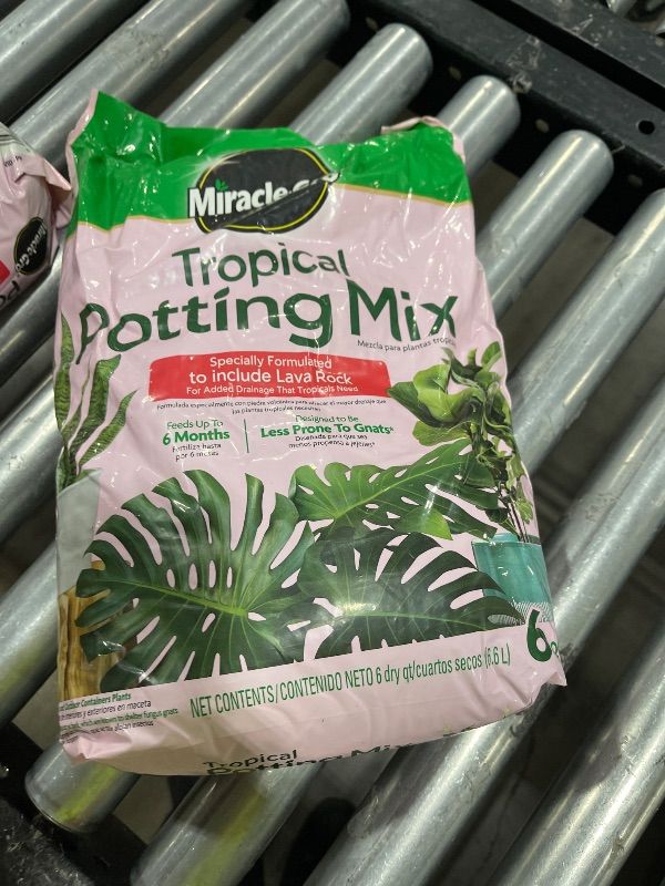 Photo 1 of Miracle-Gro Tropical Potting Mix, 6 qt. - Growing Media for Tropical Plants Living in Indoor and Outdoor Containers