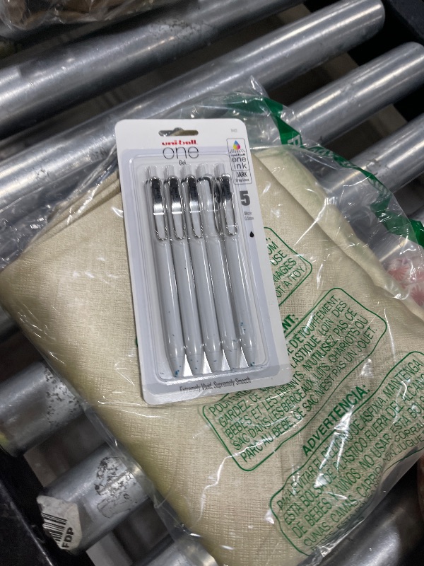 Photo 1 of Uniball one Retractable Gel Pens, Micro Point (0.5mm), Black Ink, 5 Pack