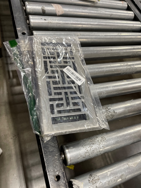 Photo 1 of Decor Grates AJH212-GM Oriental Floor Register, 2x12 Inches, Gun Metal