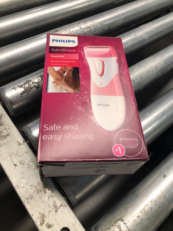 Photo 1 of Philips SatinShave Essential Women’s Wet & Dry Electric Shaver for Legs & Body, Cordless, with Hypoallergenic Foil, HP6306/50