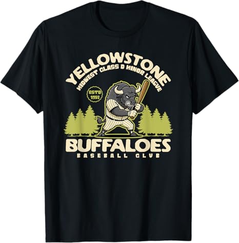 Photo 1 of (please see all images) Yellowstone Buffaloes Retro Minor League Baseball Team 1953 T-Shirt