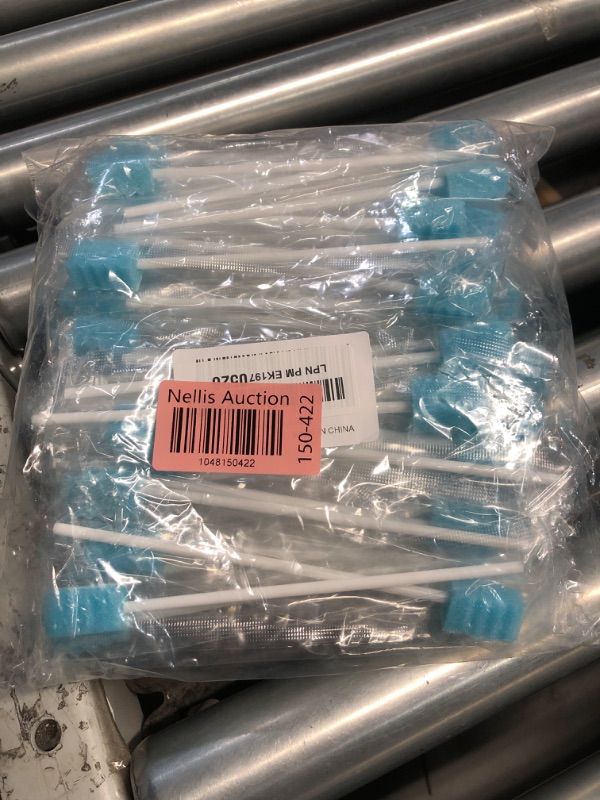 Photo 1 of (50 Pack) Disposable Mouth Swabs Sponge - Unflavored & Sterile Oral Swabs Dental Swabsticks for Mouth Cleaning(Contains Tooth Powder)