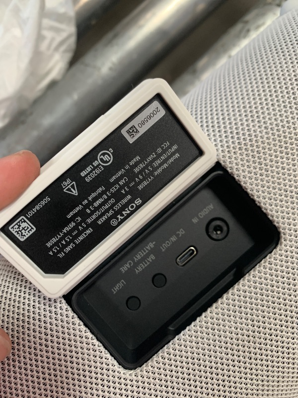 Photo 1 of (bluetooth difficulties, for part) Sony ULT Field 5 Wireless Portable Bluetooth Speaker, IP67 Waterproof, Dustproof, and Rustproof with Enhanced Bass, 25 Hour Battery, 360° Party Light, and Shoulder Strap (SRSULT50W), Off White