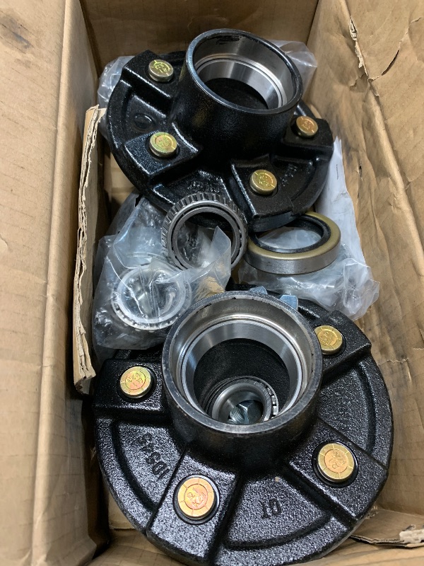 Photo 1 of (please see all images) RALZAOTO 2 Sets Trailer Hub Kit 5 Bolt 4.5", 5 Lug Trailer Hub for 1-1/16"to 1-3/8"Trailer Axles 3500Lbs Trailer Idler Hub Kit 