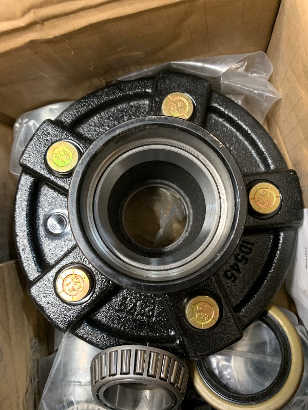 Photo 1 of (please see all images) RALZAOTO 2 Sets Trailer Hub Kit 5 Bolt 4.5", 5 Lug Trailer Hub for 1-1/16"to 1-3/8"Trailer Axles 3500Lbs Trailer Idler Hub Kit 
