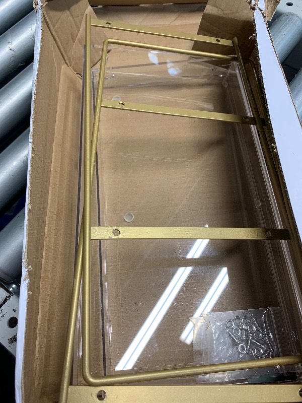 Photo 1 of (used)(unknown if complete) Bathroom Countertop Organizer, 2 Tier Acrylic Tray Vanity Counter Skincare Organizer Shelf, Kitchen Under Sink 