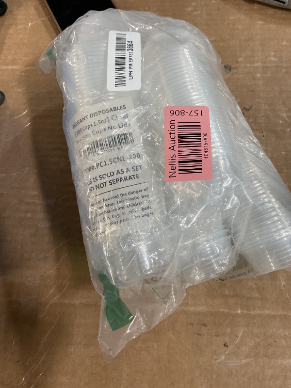 Photo 1 of {1.5 oz,200 Cups} Clear Diposable Plastic Portion Cups No Lids, Small Mini Containers For Portion Controll, Jello Shots, Meal Prep, Sauce Cups, Slime, Crafts, Disposable Souffle Cups & Much more