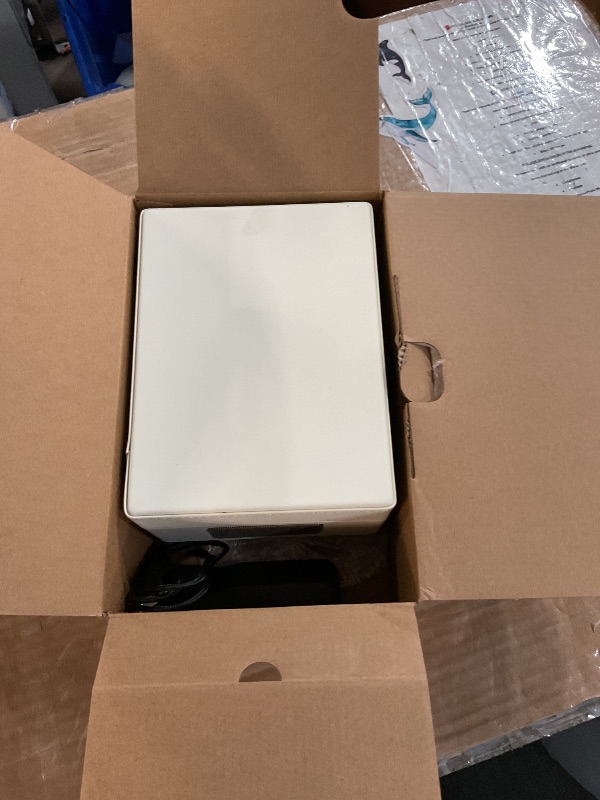 Photo 1 of (PARTS) Yintiny Rechargeable Leather CD Player with Speakers, Bluetooth Transmitter, Festival Gift, BGM Player for Home Decor., white