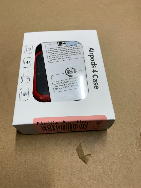 Photo 1 of ?with Locking? Inesore for Airpods 4 Case 2024 with Cleaner Kit,Compatible with Airpods 4 with Active Noise Cancellation Case,Classic Cool Funny Game Console Hard Protective Cases for Men Boy(Red)