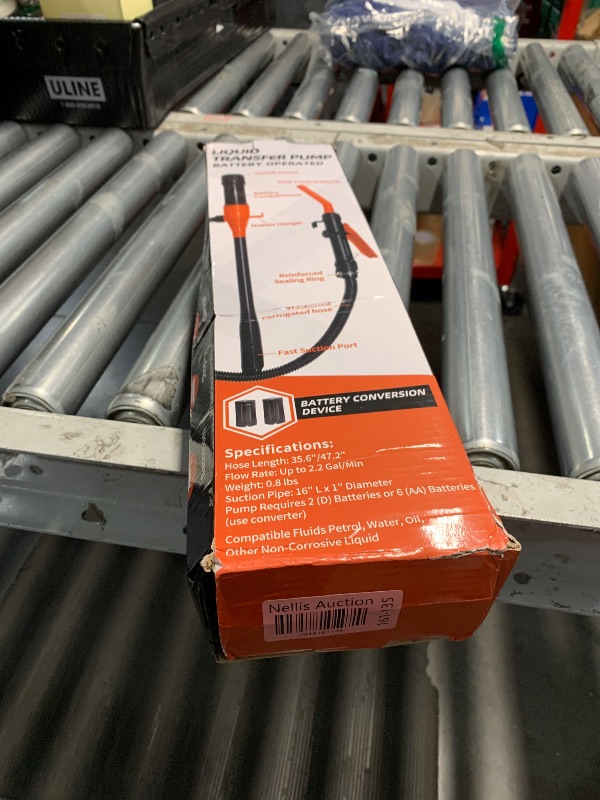 Photo 1 of Portable Power Battery Pump, Battery Powered Siphon Fuel Transfer Pump, Universal Fit for Gasoline, Car, Portable Fuel Transfer Pump