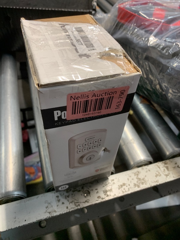 Photo 1 of ***(PARTS ONLY/ KEY PAD IS MISSING)***Kwikset Powerbolt 250 10-Button Keypad Satin Nickel Transitional Electronic Deadbolt Door Lock, Featuring Convenient Keyless Entry, Customizable User Codes, Auto Locking