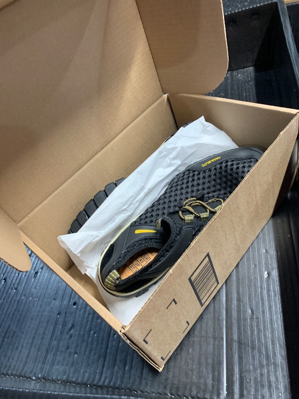 Photo 1 of (SIZE 12) (USED/FAIR) Athlefit Women's Espadrille Platform Sandals Summer Casual Open Toe Ankle Strap Low Wedge Sandals, Black Size 7, AD00952