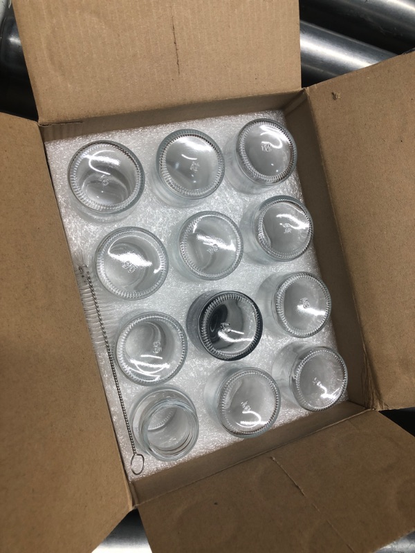 Photo 1 of (missing all the lids) 2oz Ginger Shots Bottles 12Pack- Portable Leakproof 2 oz Glass Jars with Lids- Glass Juice Shot Bottles with Caps for Wellness Shot(2 fl. oz, Set of 12)