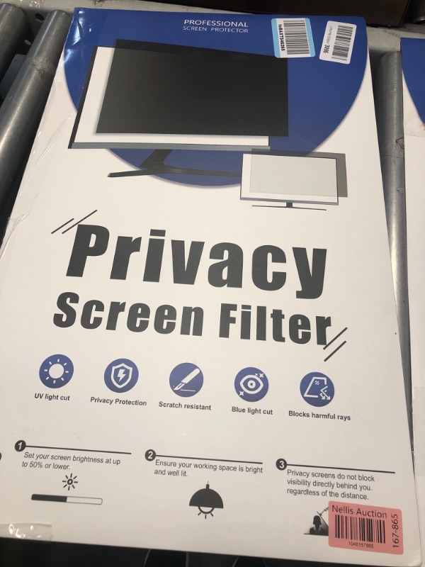 Photo 1 of [2-Pack] 27 Inch Privacy Screen for Computer Monitor 16:9 Aspect Ratio, Eye Protection Anti Blue Light Glare Shield, 27inch Removable Black Blackout Anti Spy Desktop Security Private Filter