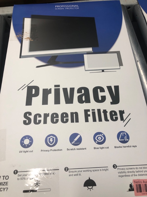 Photo 1 of [2-Pack] 27 Inch Privacy Screen for Computer Monitor 16:9 Aspect Ratio, Eye Protection Anti Blue Light Glare Shield, 27inch Removable Black Blackout Anti Spy Desktop Security Private Filter