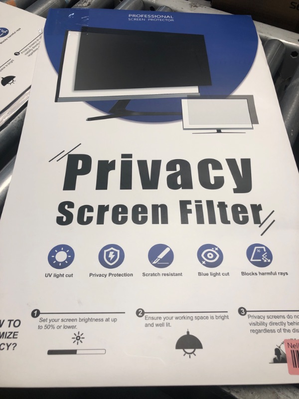 Photo 1 of [2-Pack] 27 Inch Privacy Screen for Computer Monitor 16:9 Aspect Ratio, Eye Protection Anti Blue Light Glare Shield, 27inch Removable Black Blackout Anti Spy Desktop Security Private Filter