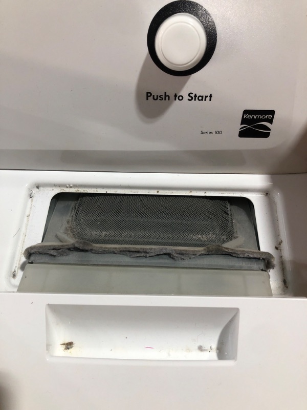 Photo 1 of *** TRUCK/TRAILERPICKUP** Kenmore 7.0 cu. ft. Front Load Gas Dryer-with Guard to Reduce Wrinkles & Static-Sanitize and Smart Sensor Drying-LED, White