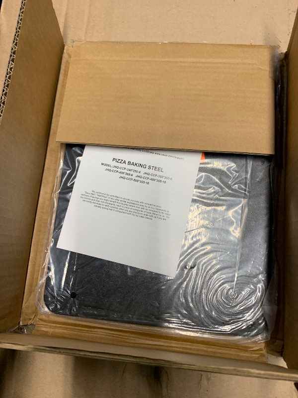 Photo 1 of ***HEAVILY USED***
VEVOR Pizza Steel, 13.5" x 10" x 1/4" Pizza Steel Plate for Oven, Pre-Seasoned Carbon Steel Pizza Baking Stone with 20X Higher Conductivity, Heavy Duty Pizza Pan for Outdoor Grill, Indoor Oven