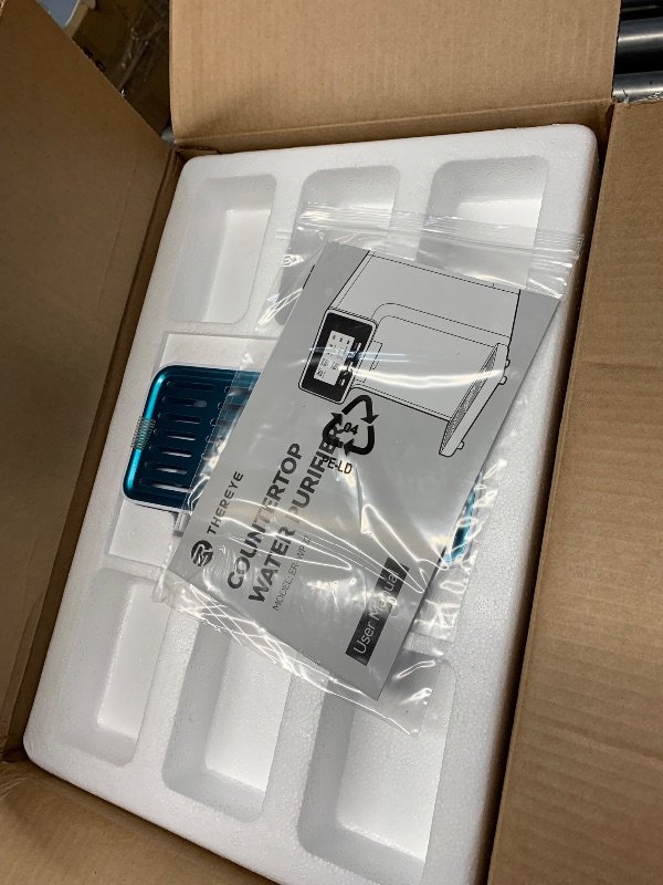 Photo 1 of (MISSING POWER CORD) (UNTESTED) Thereye Countertop Water Filter Reverse Osmosis System, 7 Stage Purification, Instant Heating Portable RO Filtration, BPA Free Water Purifier 2:1 Pure to Drain for Home RV (No Installation Needed)